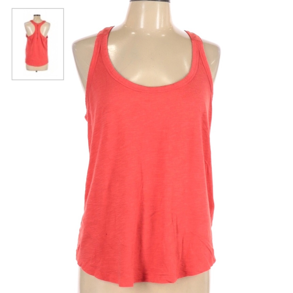 Banana republic large orange tank with zip